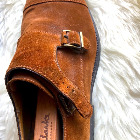 MAGNANNI Brown Suede Cap-Toe Double Monk Strap Shoes main image 9